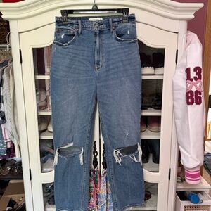 Abercrombie & Fitch The Ankle Straight Ultra High Rise Curve Love Jean